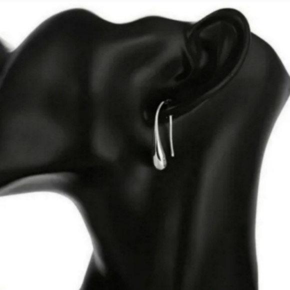 925 Sterling Silver Plated Waterdrop Jewelry Set Bracelet Necklace Earrings - Picture 14 of 14